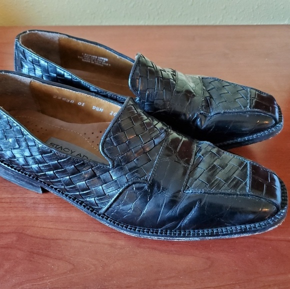 Stacy Adam\'s Black Woven Leather Shoes Size 9.5 main image 7
